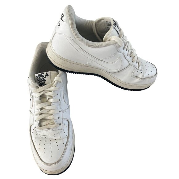 Nike Air Force 1 Low Have A Nike Day‎ White Leather Smiley Face Mens 10 BQ9044 - Picture 4 of 11